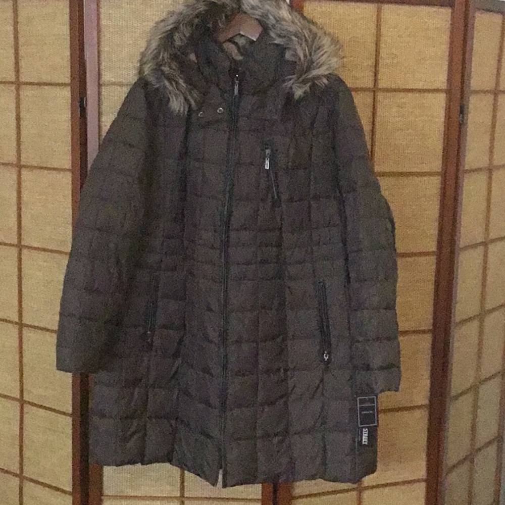 Fleet Street Faux-Down Quilted Hooded Parka 2X